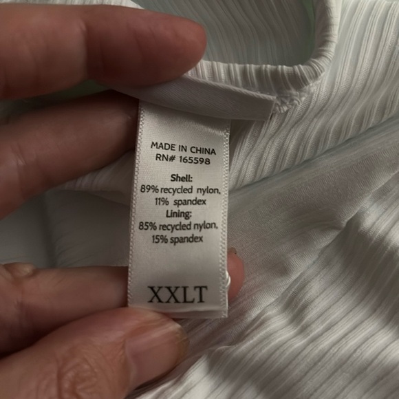 Andie Swim The Tulum One Piece LT Swimsuit White Ribbed Size XXL long torso NWT - Picture 5 of 7